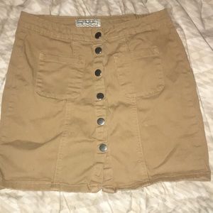Mini Button Up Uniform Skirt